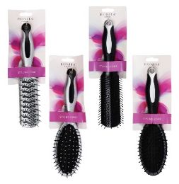 144 Bulk Bc Hair Brush 2 Clrs 4 Assortment