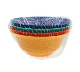 24 Bulk Bh Plastic Bowl 4pc Asst Colors