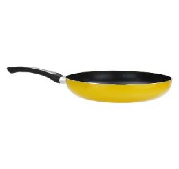 12 Bulk Bh Alum Nonstick Fry Pan Yellow 11.75i