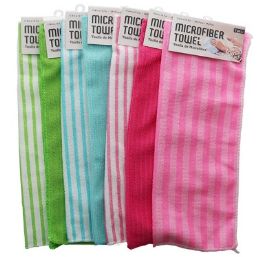 72 Bulk Microfiber Towel Asst Colors11.8x15.7in