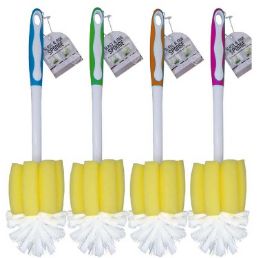 24 Bulk Bh Cleaning Sponge Brush 4 Colors