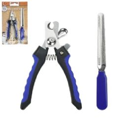 96 Bulk Bp Pet Nail Clipper & File Set