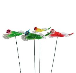 24 Bulk Bh Garden Stake Windmill Parrot Asst 26i