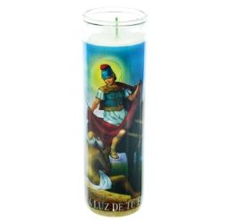 12 Bulk Candle San Martin Caballero White 8 inches