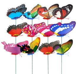 24 Bulk Bh Double Layer Asst Butterfly Garden st