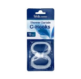 72 Bulk Bh Shower Curtain Rings 12ct Clear