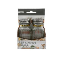 48 Bulk Bh Salt & Pepper Glass Shaker 2pk