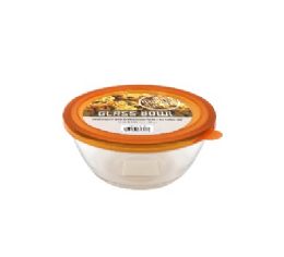 24 Bulk Bh Glass Bowl W. Lid 17oz 500ml