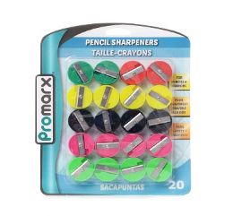 48 Bulk Promarx Pencil Sharpener 20ct 26x11mm