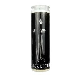12 Bulk Candle Santisima Muerte White Wax 8 inches
