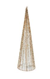 6 Bulk Bh Christmas Gold Wire Tree W Light 23.6