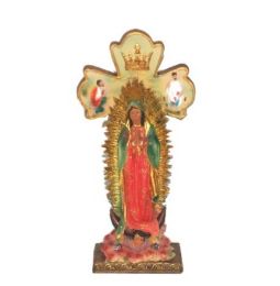6 Bulk Our Lady Of Guadalupe Cross Stand 12 X 4.5 Inches