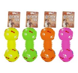 144 Bulk Bp Squeaky Bone Chew Toy Asst Colors