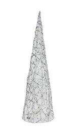 12 Bulk Bh Christmas Silver Wire Tree W Light 19