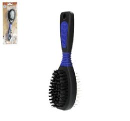 48 Bulk Bp Double Side Pet Brush 8in Plastic