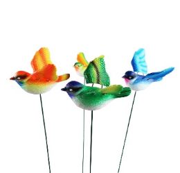 24 Bulk Bh Garden Stake Bird Asst 26in