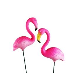 24 Bulk Bh Garden Stake Flamingo 26in