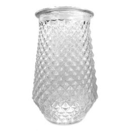 12 Bulk Clear Glass Diamond Vase 5 X 8 Inches
