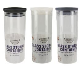 12 Bulk Bh Round Glass Storage With Lid 17oz