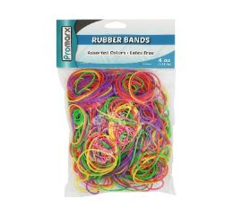 48 Bulk Rubber Bands, Assorted Colors 4 oz