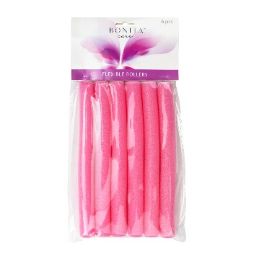72 Bulk Bc Flexible Hair Rollers Pink 6ct