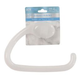 18 Bulk Ch Towel HoldeR-Suct Cup Cl 7x4.75x0.5in