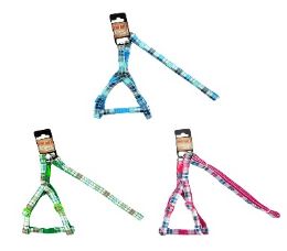 48 Bulk Bp Dog Harness & Leash Set Sm 3 Asst Pla