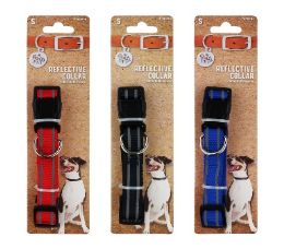 96 Bulk Bp Dog Collar Sm 3 Asst Reflective