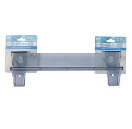 12 Bulk Ch Towel RacK-Suct Cup Blue 11x3x3.5 inches
