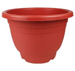 24 Bulk Bh Plastic Garden Planter Brown 14x10.8i