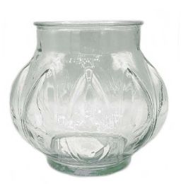 12 Bulk Glass Belly Pumpkin Clear Vase 6 X 6.3 Inches