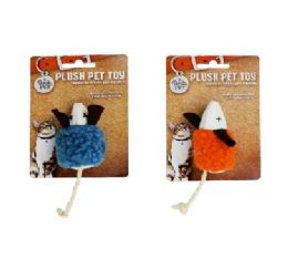 72 Bulk Bp Pet Toy Plush Mouse 2 Asst