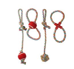 48 Bulk Bp Pet Toy Rope 11-19in 4ast SizeS-Color