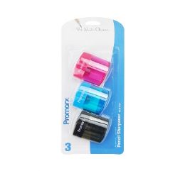 48 Bulk Promarx Pencil And Crayon Sharpener 3ct