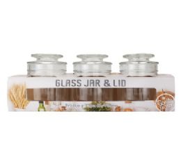 8 Bulk Bh Glass Jar Set 3pc Multipurpose 500ml