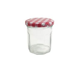 48 Bulk Bh Glass Canister W-Lid Ginham 300ml