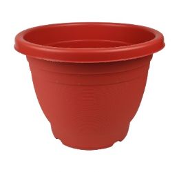 24 Bulk Bh Plastic Garden Planter Brown 11.8x9in