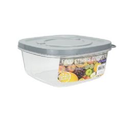 24 Bulk Bh Pp Sq Food Container Gray Lid 32oz