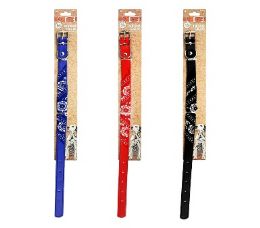 96 Bulk Bp Dog Collar Md 19in 3 Asst Bandana