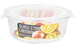 24 Bulk Bh Rnd Glass Container White Lid 32.2oz
