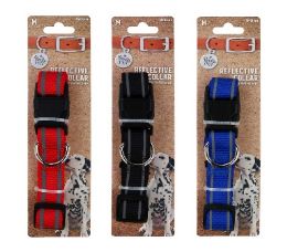 96 Bulk Bp Dog Collar Md 3 Asst Reflective