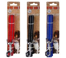 96 Bulk Bp Dog Leash Sm 0.66x48in 3 Asst Reflect