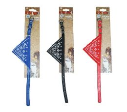 96 Bulk Bp Dog Collar Xs 13in 3 Asst Bandana