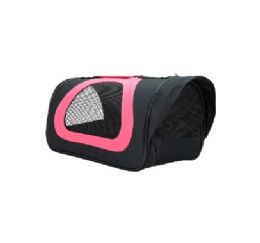 10 Bulk Bp Poly Pet Carrier S BlK-Pink 13x8x8in