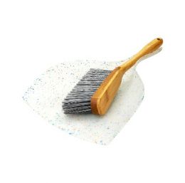 12 Bulk Bh PP-Bamboo Dustpan Brush Set 9.6x3 inches