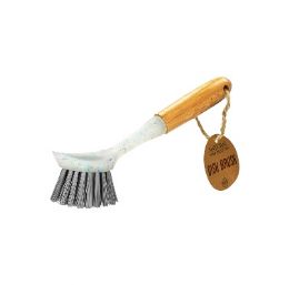 48 Bulk Bh PP-Bamboo Dish Brush 9.05x2.3x2.7in