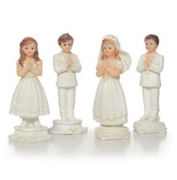 48 Bulk 1st Communion Figurine 4 Assorted 4.25 Inches