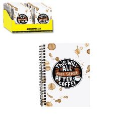 24 Bulk 6 inch X 8.5 inch Hardbound Journal ?co_x001f_ Ee Obsessed" Design 100ct Spiral Bound
