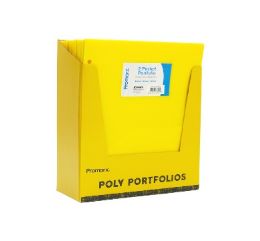 48 Bulk Promarx 2 Pocket Yellow Portfolio Poly