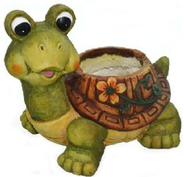2 Bulk Bh Polyresin Turtle Pot 12in